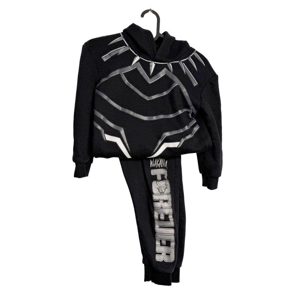 Marvel Kids Black Panther Wakanda Forever Hoodie Jogger Set 7/8 Costume